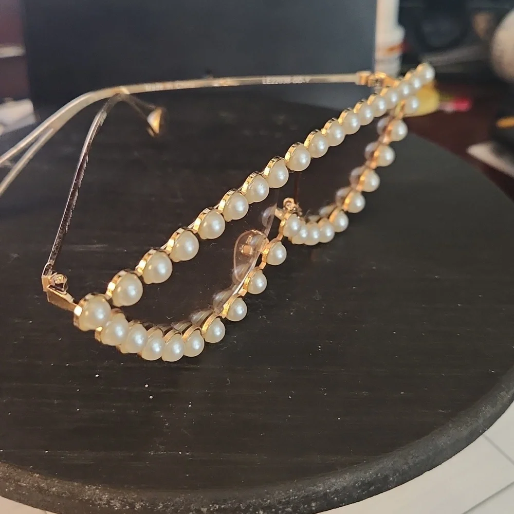 Pearl cat eye sunglasses, women's trendy, but super cute!!! UV400 - Picture 2 of 8